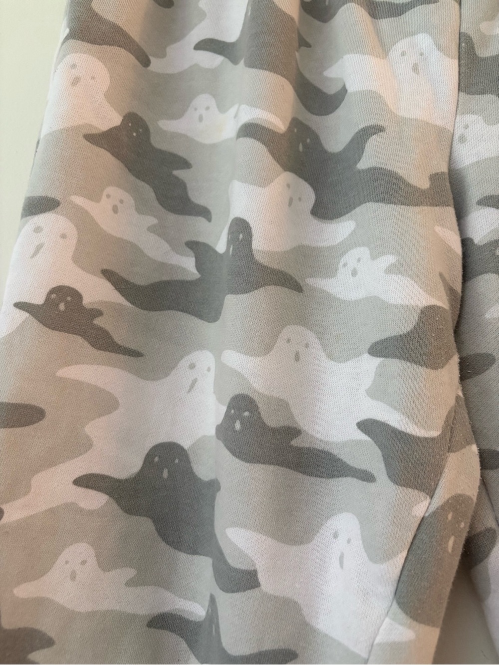 Women’s Gray & White Ghost Print Jogger Pants - Picture 2 of 4